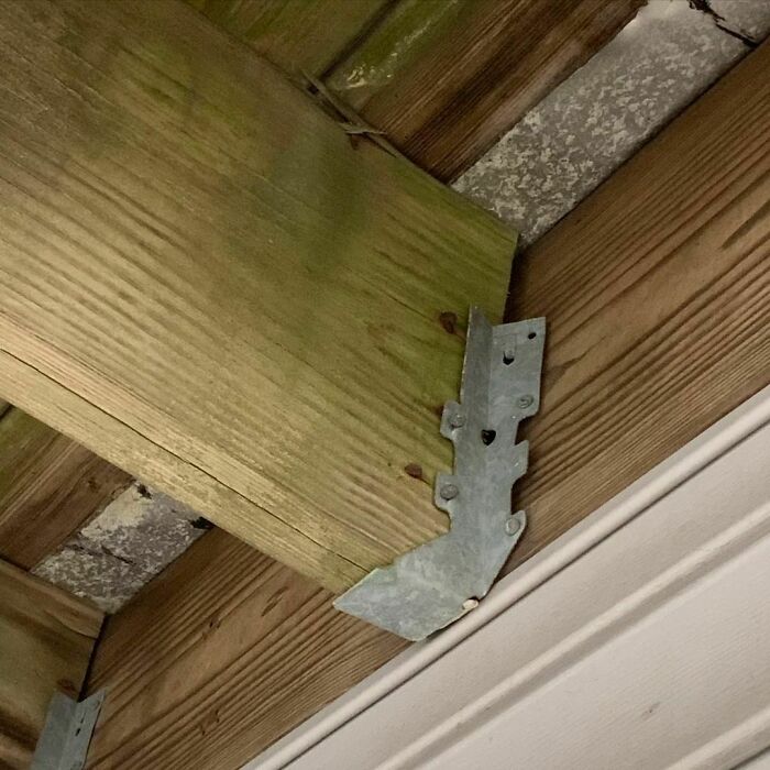 Guess What’s Holding This Deck To The House...scary