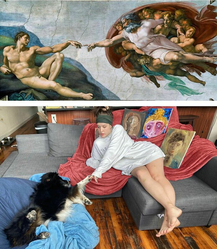 The Creation Of Adam, C. 1508 - 1512
the Creation Of Finn, 2020
#betweenartandquarantine #tussenkunstenquarantaine