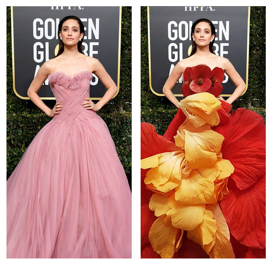 Recreating Celebrity Red Carpet Looks With Flowers