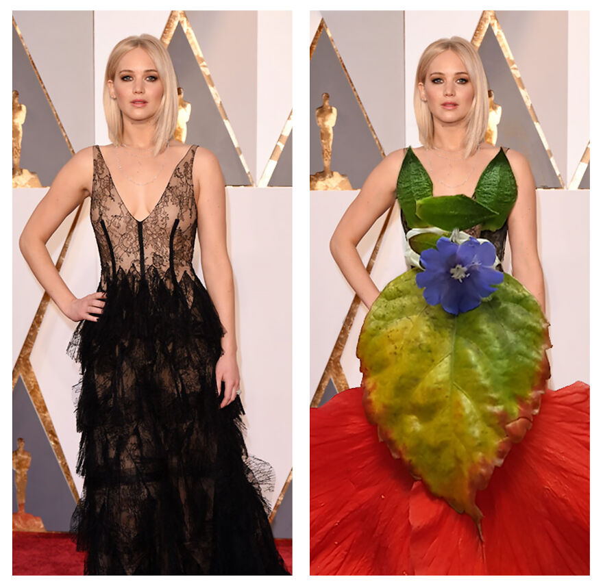 Recreating Celebrity Red Carpet Looks With Flowers