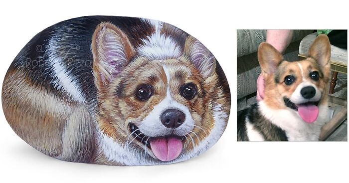 Hand-Painted-Rocks-Stone-Art-Animals-Robertorizzoart