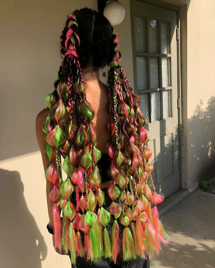 My Girl Is Going To A Concert Today And She Will Definitely Be The Center Of Attention With These Braids