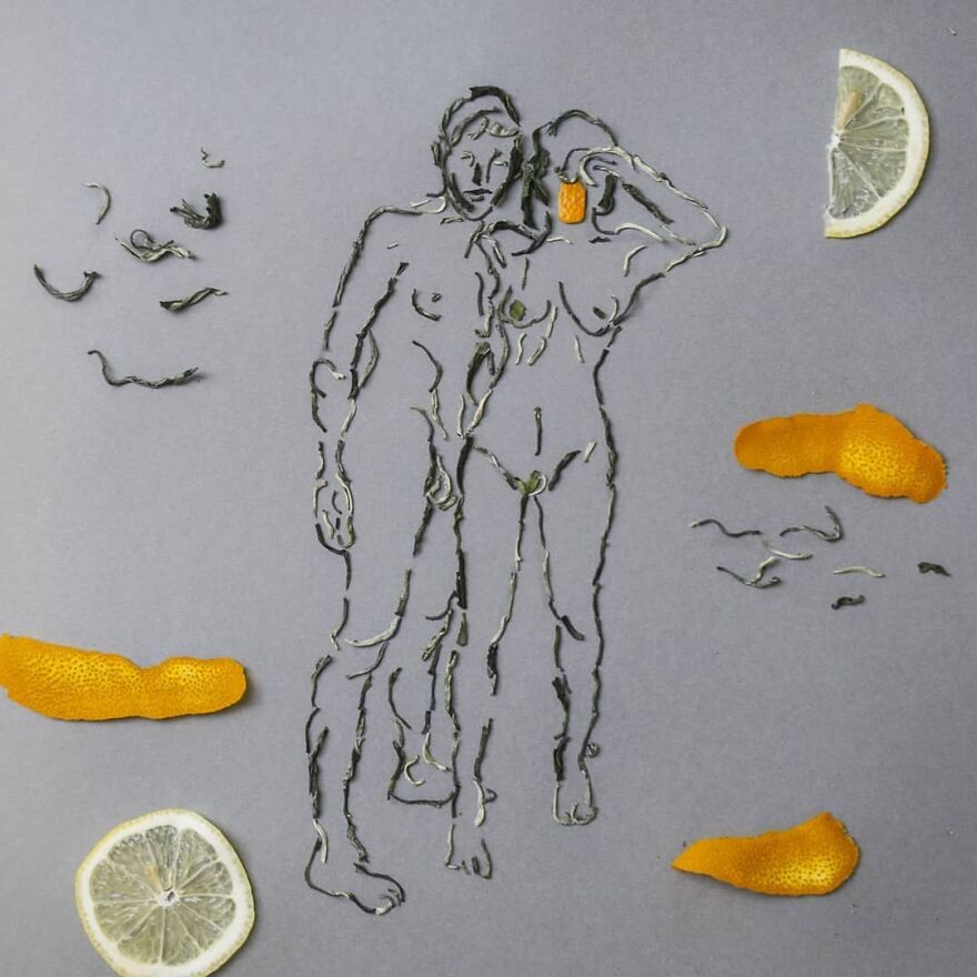 Selfie With Green Tea And Citrus