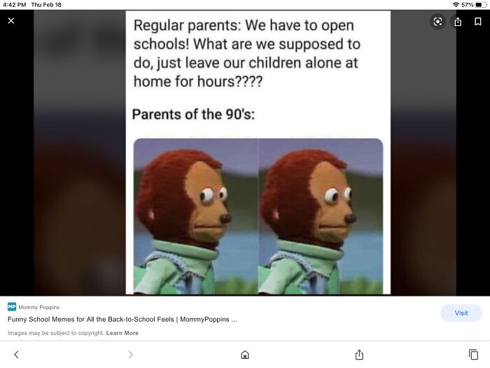 90s parenting school meme with a surprised puppet looking sideways.