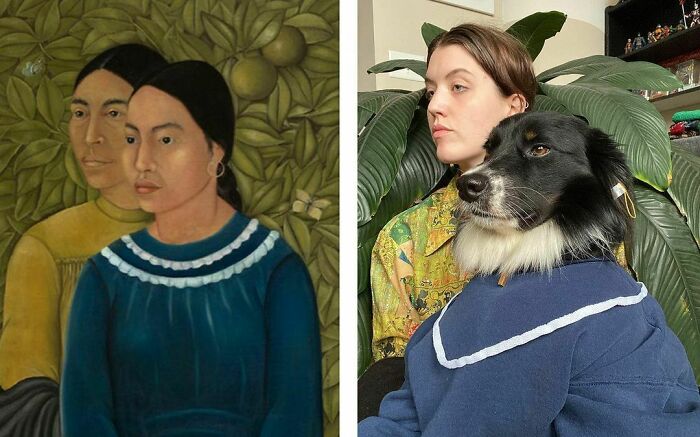 Dos Mujeres (Salvadora Y Herminia) [two Women (Salvadora Y Herminia)], 1928
dos Seres (Eliza Y Finnegan) [two Beings (Eliza Y Finnegan)], 2020
#tussenkunstenquarantaine #betweenartandquarantine #gettymuseumchallenge