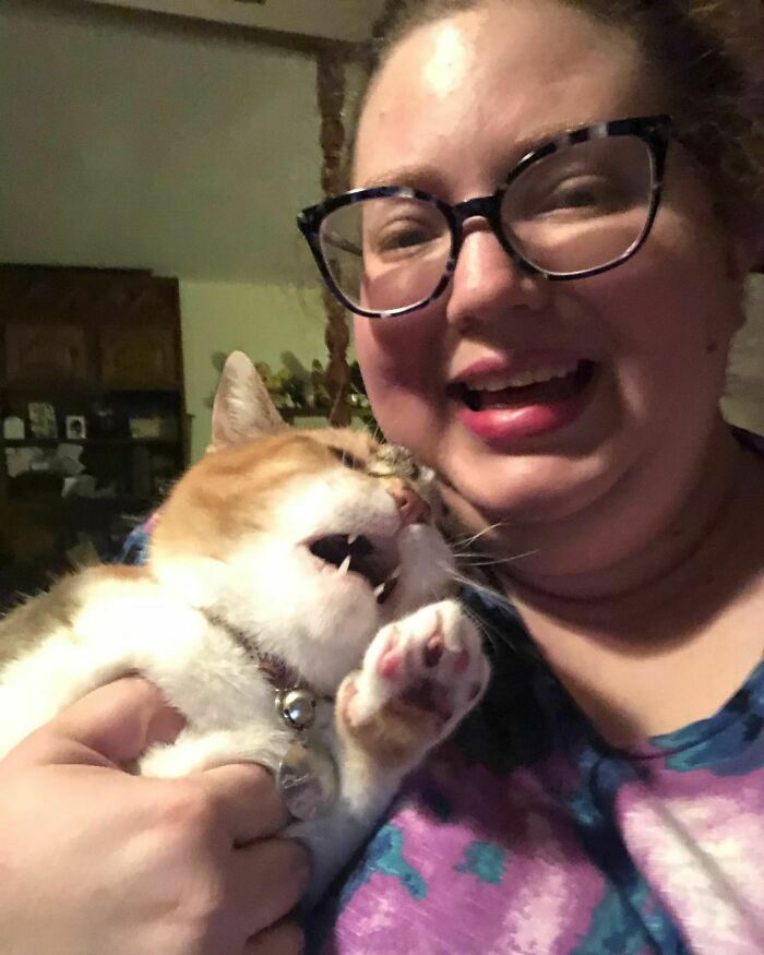 Maricela And I Celebrated National Hug Your Cat Day Today