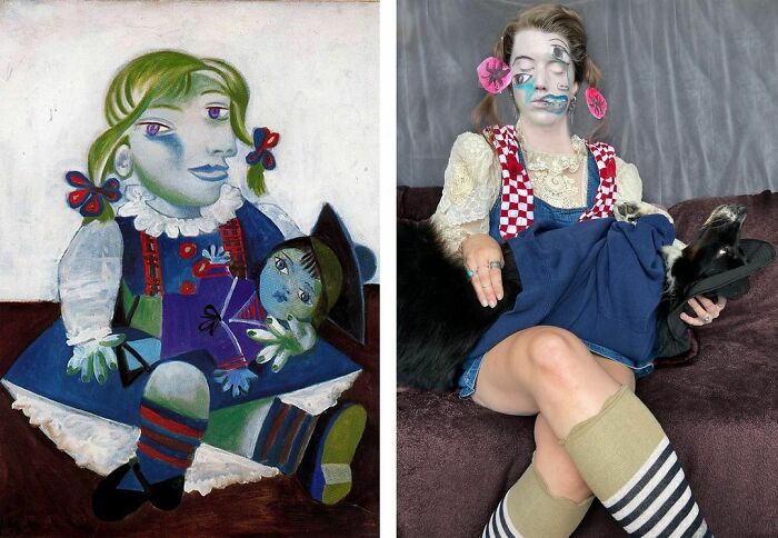 Maya With Her Doll, 1938
eliza With Her Dog, 2020
#tussenkunstenquarantaine #betweenartandquarantine #gettymuseumchallenge #2020rankin