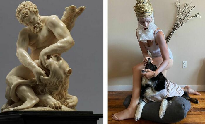 Hercules And The Nemean Lion, Ca. 1670/75
hercules And The Australian Shepherd Ca. 2020
#tussenkunstenquarantaine #betweenartandquarantine #gettymuseumchallenge