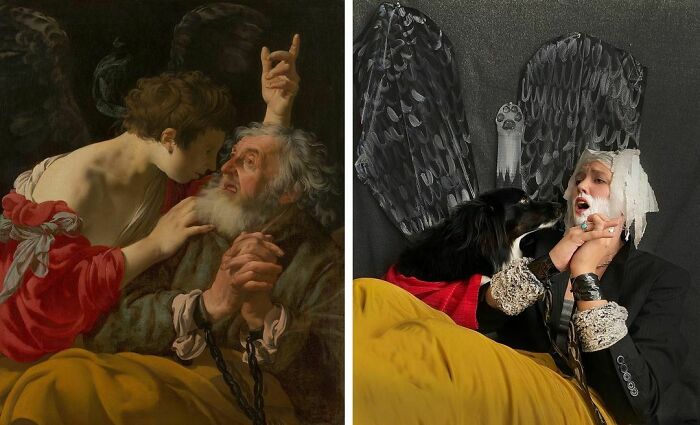 The Liberation Of Peter, 1624
the Liberation Of Peter, 2020
hendrick Ter Brugghen @mauritshuis_museum
#tussenkunstenquarantaine #gettymuseumchallenge #betweenartandquarantine