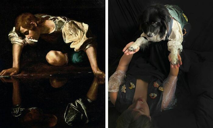 Narcissus, 1594-1596
narcissus, 2020
caravaggio @barberinicorsini
#tussenkunstenquarantaine #gettymuseumchallenge #betweenartandquarantine