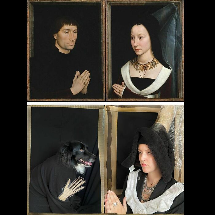 Tommaso Di Folco Portinari, Maria Portinari, 1470
finnegan Dorman, Eliza Reinhardt, 2020
hans Memling, @metmuseum
#tussenkunstenquarantaine #gettymuseumchallenge #betweenartandquarantine