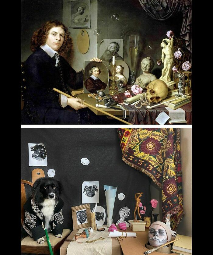 Vanitas Still Life With Self-Portrait Of The Painter, 1651
vanitas Still Life With Self-Portrait Of Finn, 2020
david Bailly @museumdelakenhal
#tussenkunstenquarantaine #gettymuseumchallenge #betweenartandquarantine
