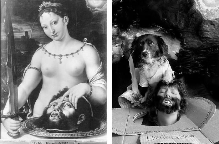 Judith With The Head Of Holofernes, ~1650
finn With The Head Of Holofernes, 2020
ambrosias Benson @pinakotheken
#tussenkunstenquarantaine #gettymuseumchallenge #betweenartandquarantine