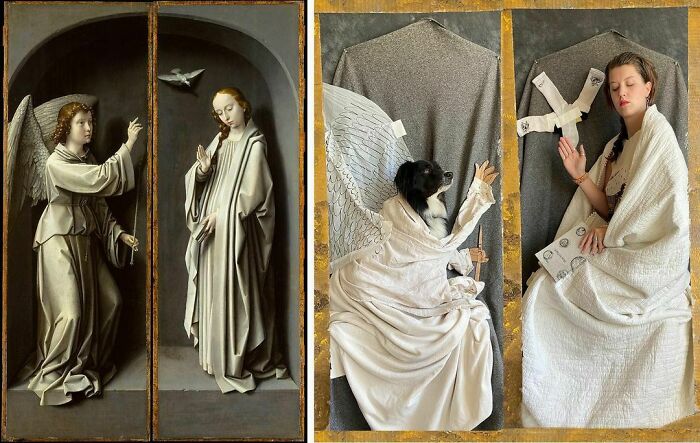 Archangel Gabriel; The Virgin Annunciate, Ca. 1510
archangel Finnegan; The Virgin Annunciate, Ca. 2020
postcards In Our Etsy Store! Link In Bio✨✨✨
gerard David @metmuseum
#tussenkunstenquarantaine #betweenartandquarantine #gettymuseumchallenge