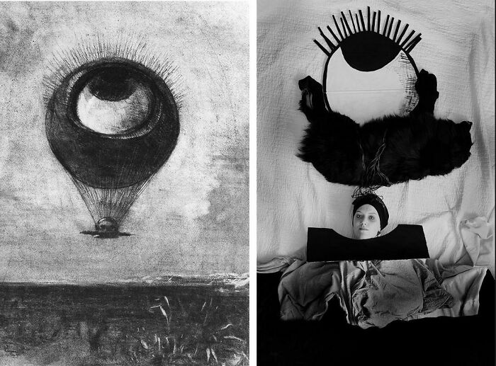 Eye Balloon, 1878 By Odilon Redon vs. Eye Balloon, 2020