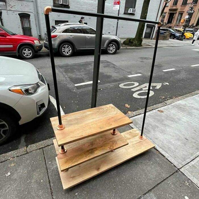 Super Fancy Cool Clothes Rack On Clinton And Pacific