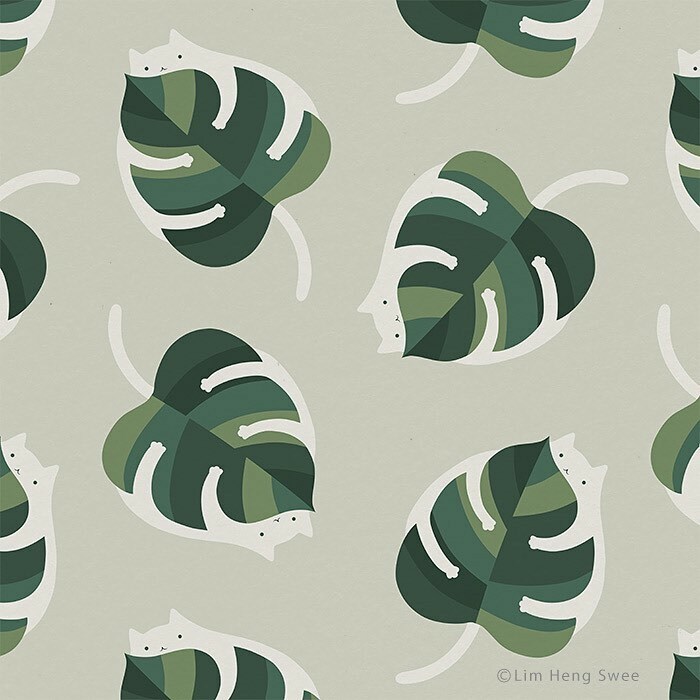 Cat + Monstera = Meowstera!