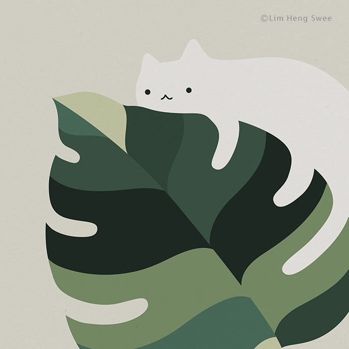 Cat + Monstera = Meowstera!