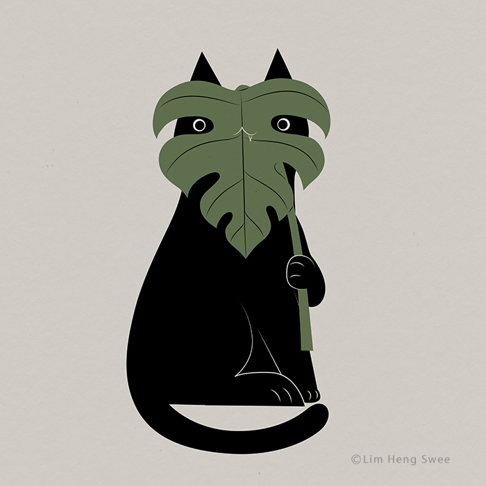 Cat + Monstera = Meowstera!