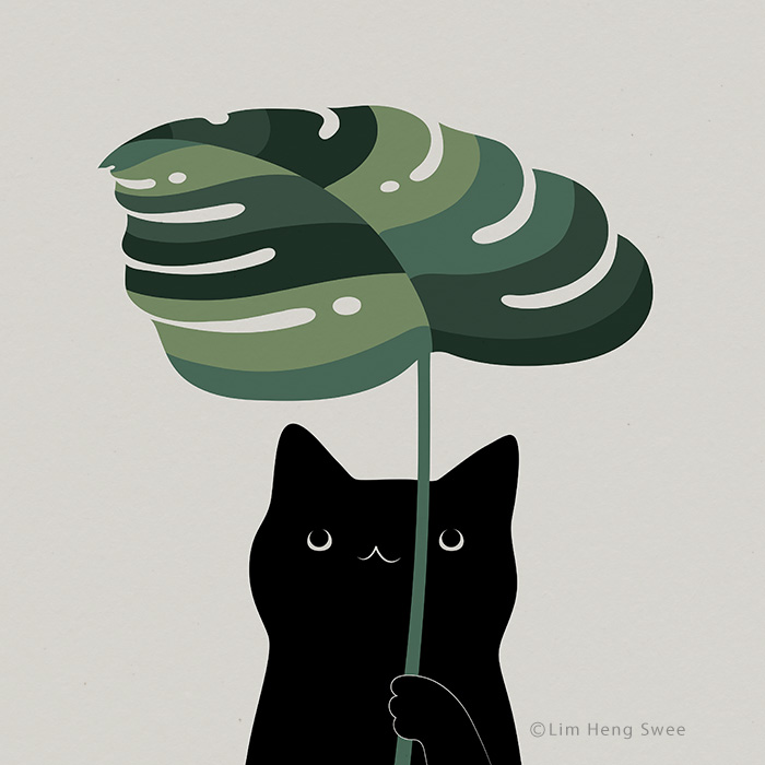 Cat + Monstera = Meowstera!