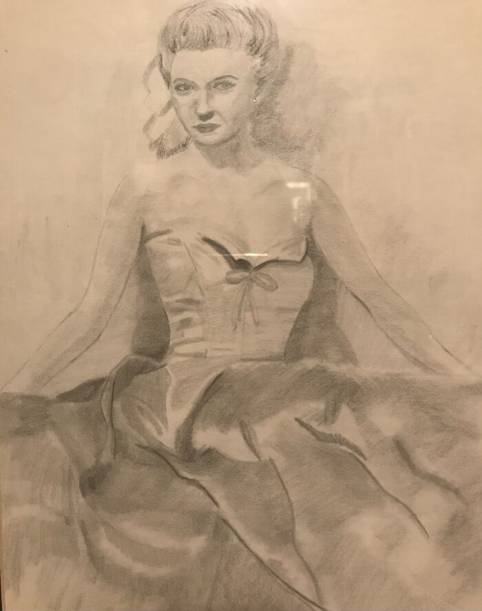 Took Drawing Lessons As A Teen. Sketched This Girl From A Book On Drawing.