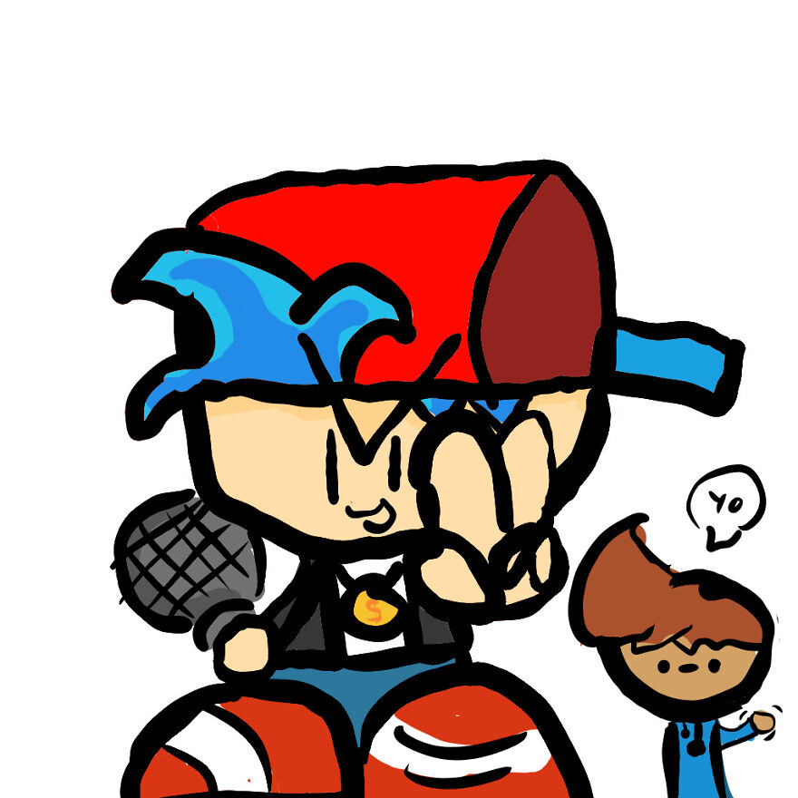 Just Redesigned BF From Friday Night Funkin (If You Are Looking For An Oc Than Just Look At My Pfp)