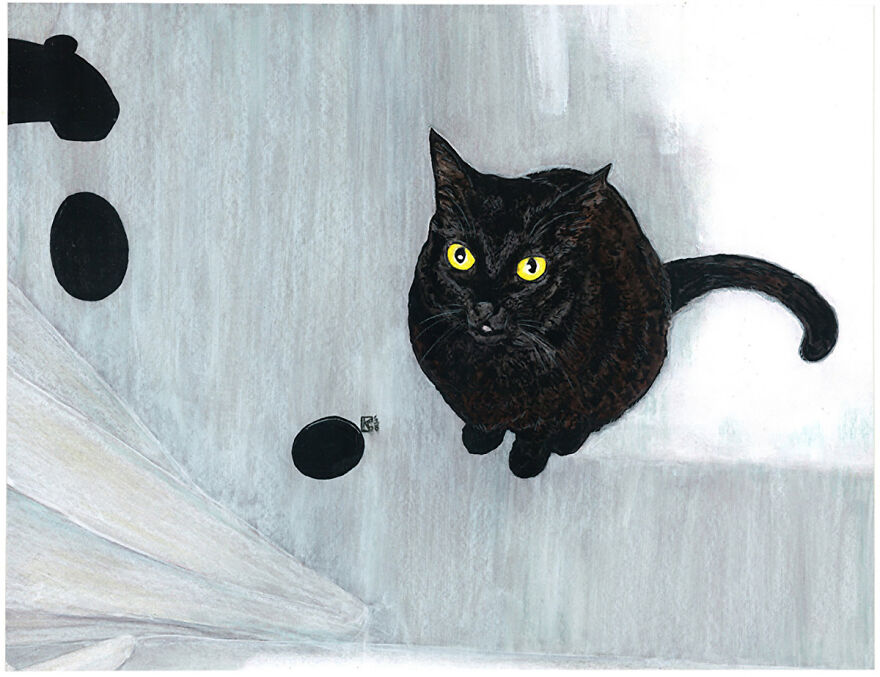 Four Of My Recent Cat Paintings:)