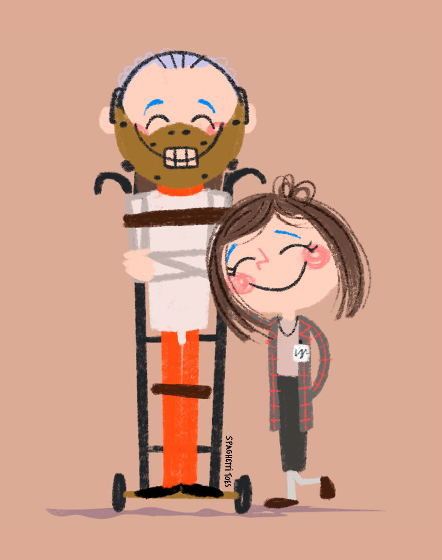 Hannibal Lector And Clarice Starling From "Silence Of The Lambs"