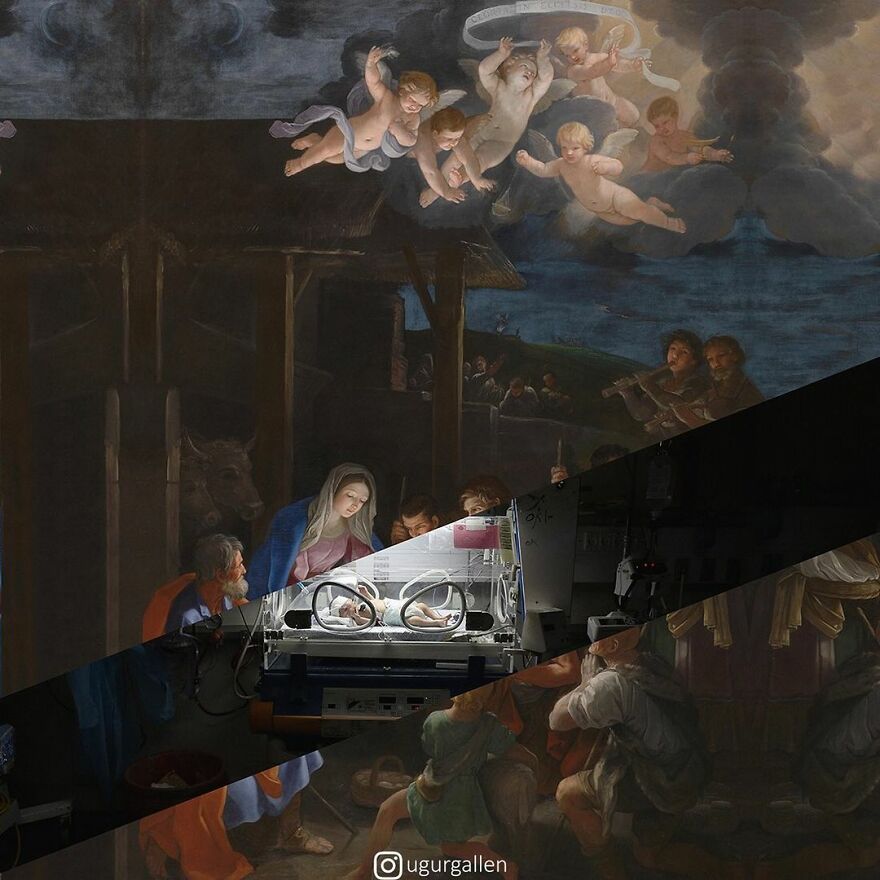 I Show The Contrast Between The Two Worlds That We Currently Live In By Combining Photos