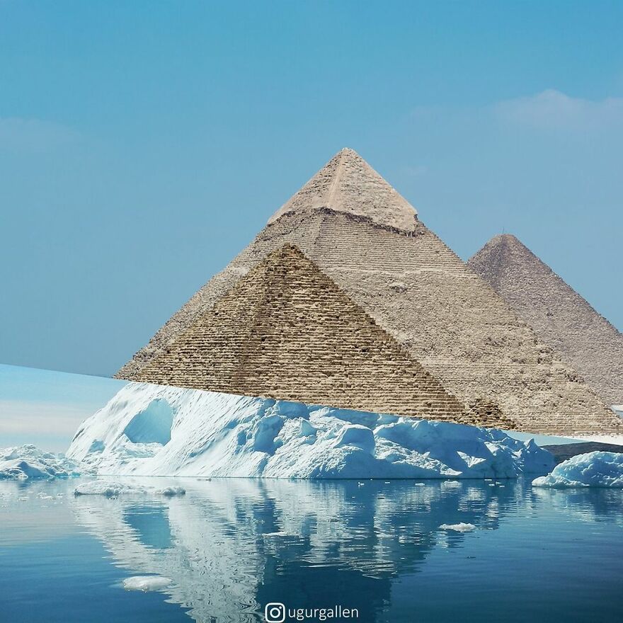 I Show The Contrast Between The Two Worlds That We Currently Live In By Combining Photos