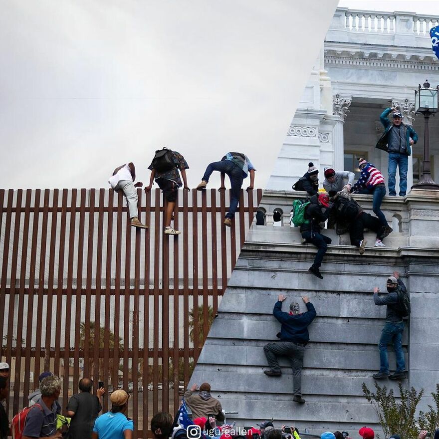 I Show The Contrast Between The Two Worlds That We Currently Live In By Combining Photos