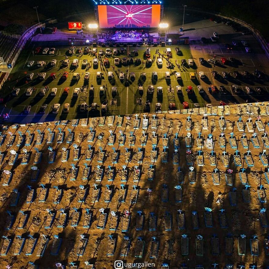 I Show The Contrast Between The Two Worlds That We Currently Live In By Combining Photos