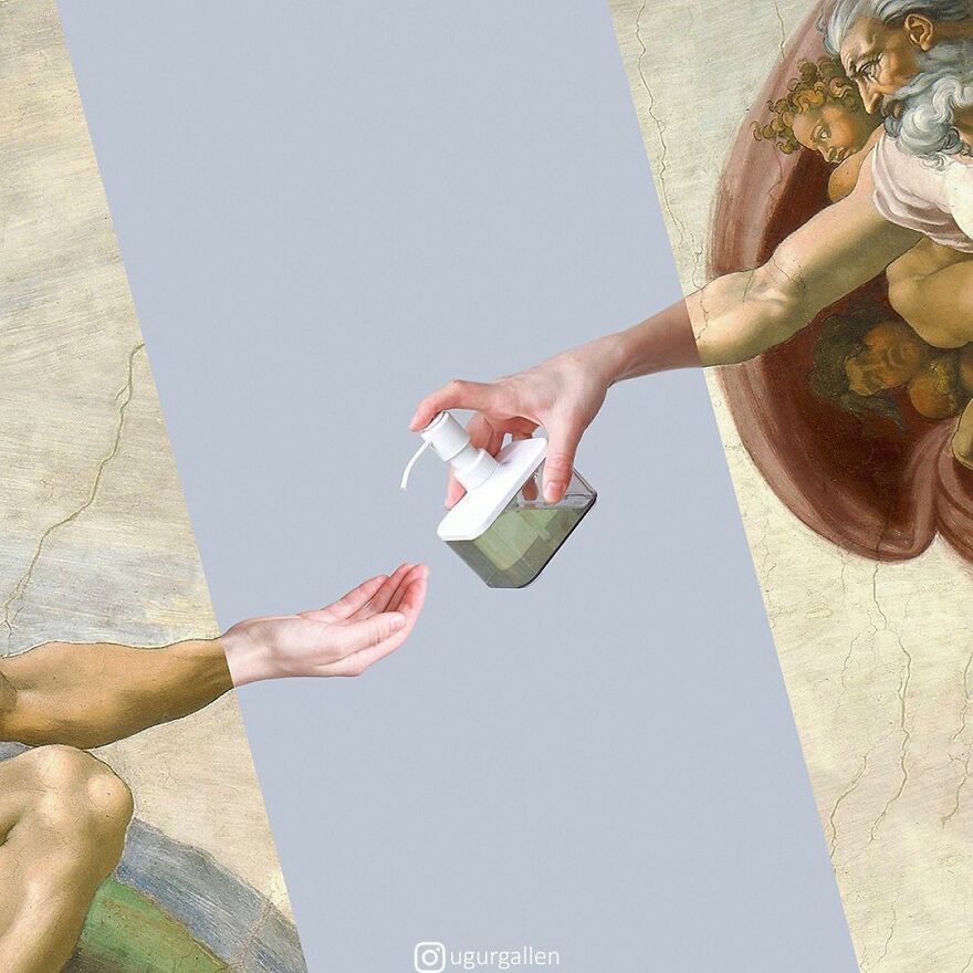 I Show The Contrast Between The Two Worlds That We Currently Live In By Combining Photos