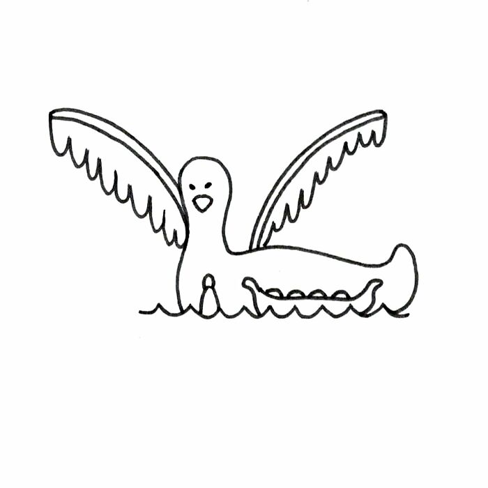 Duck With Viking Boat