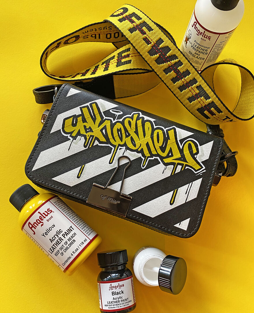 Drawing On A Off --- White Bag