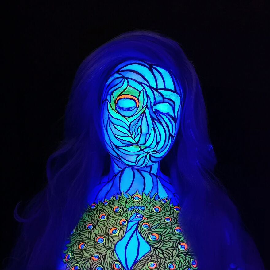 2020 January - Stained Glass Peacock