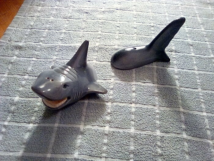 I Absolutely Love Sharks. Salt And Pepper Shakers, 50p!