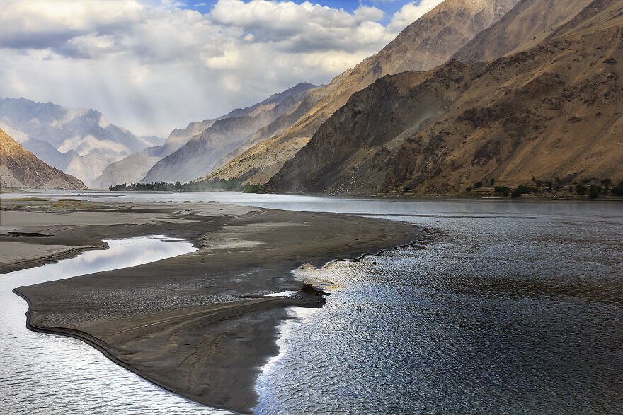 River Between Two Countries