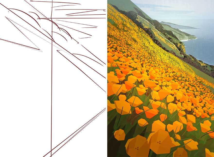 Sketch vs. Final Artwork