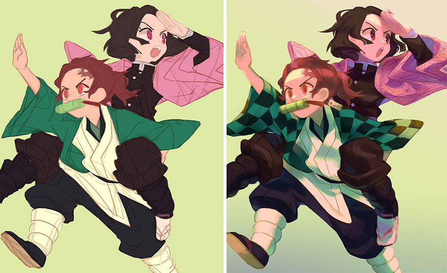 Sketch vs. Final Artwork