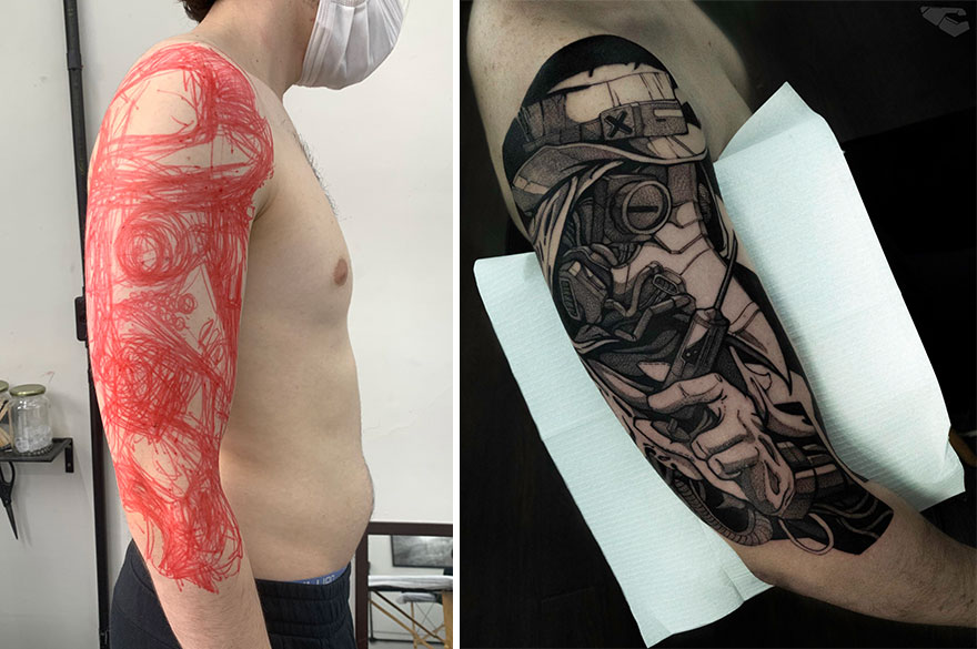 Sketch vs. Final Artwork