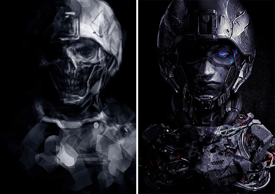 Sketch vs. Final Artwork