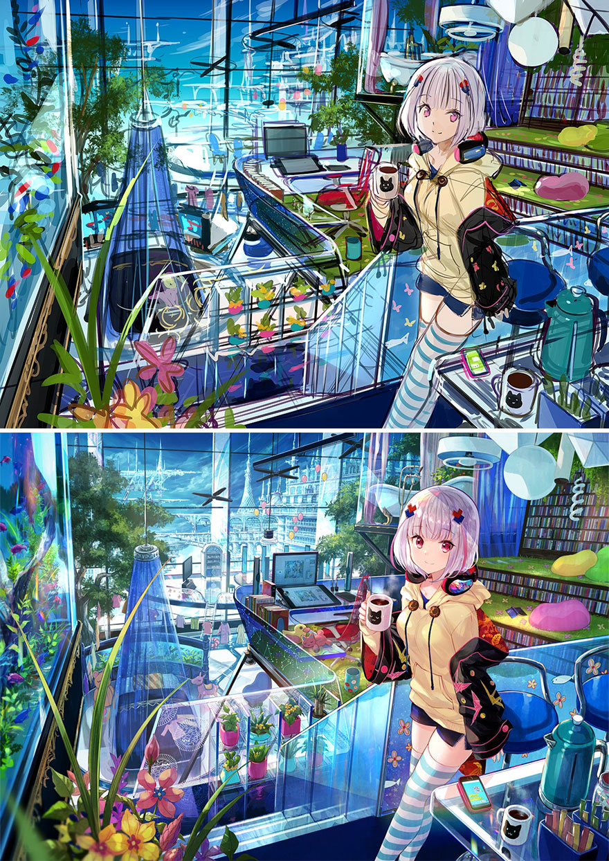 Sketch vs. Final Artwork