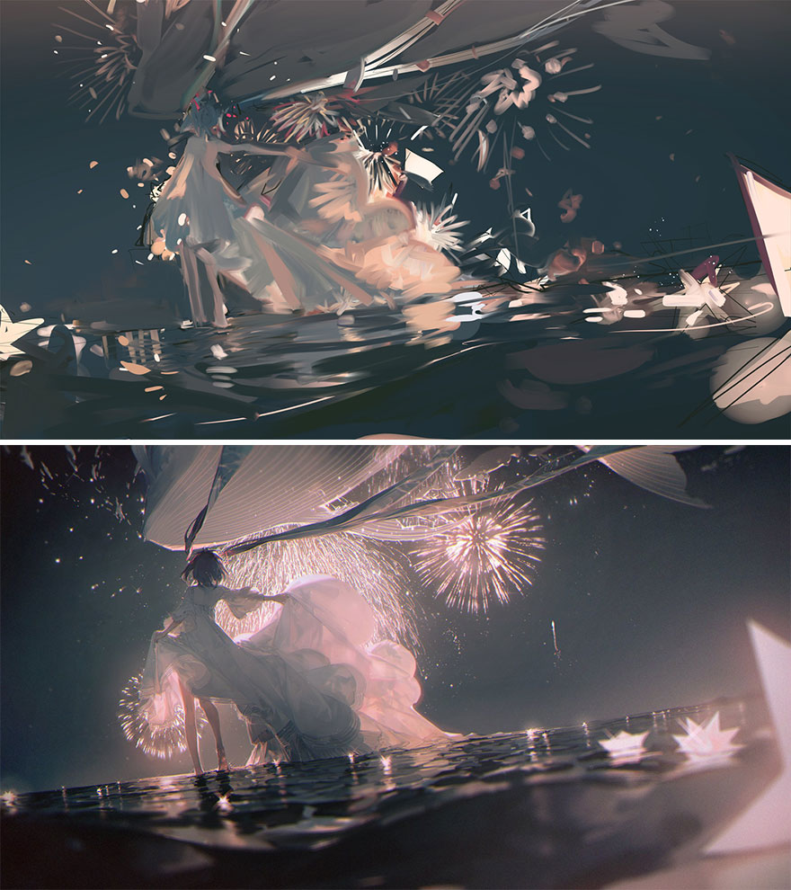 Sketch vs. Final Artwork