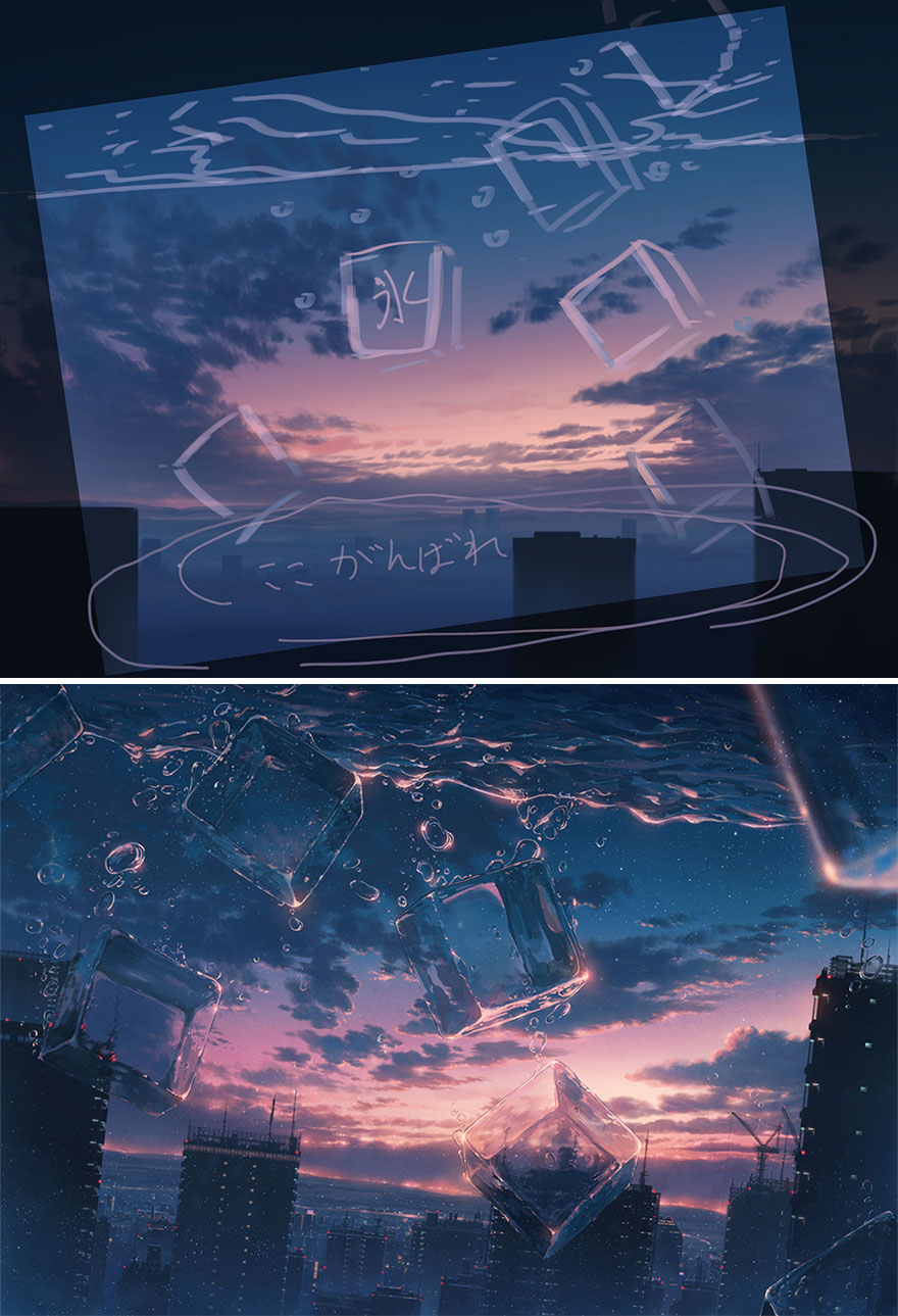 Sketch vs. Final Artwork