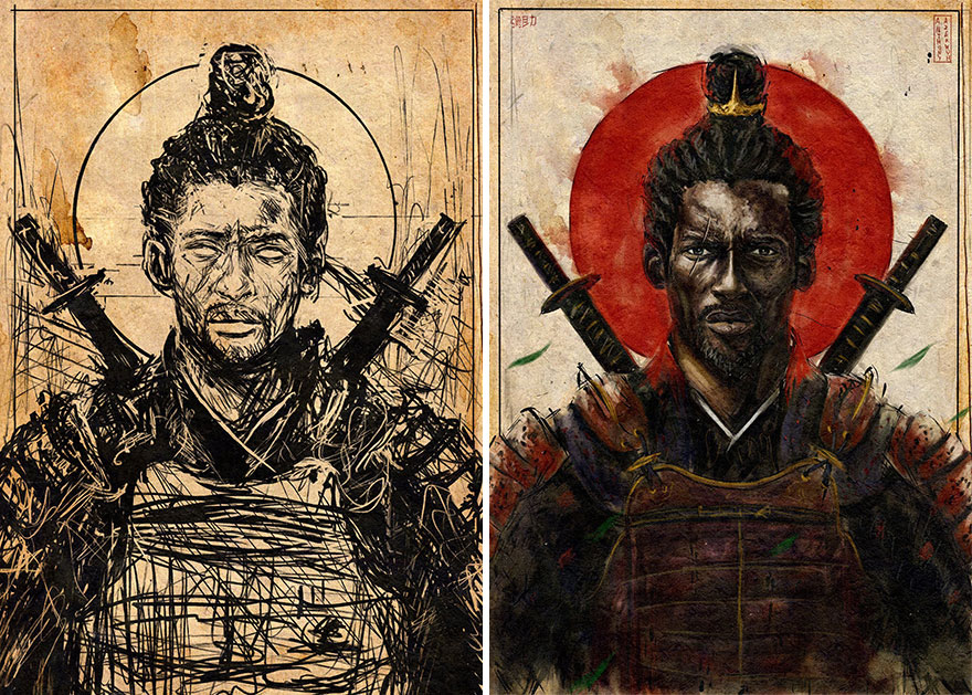 Sketch vs. Final Artwork