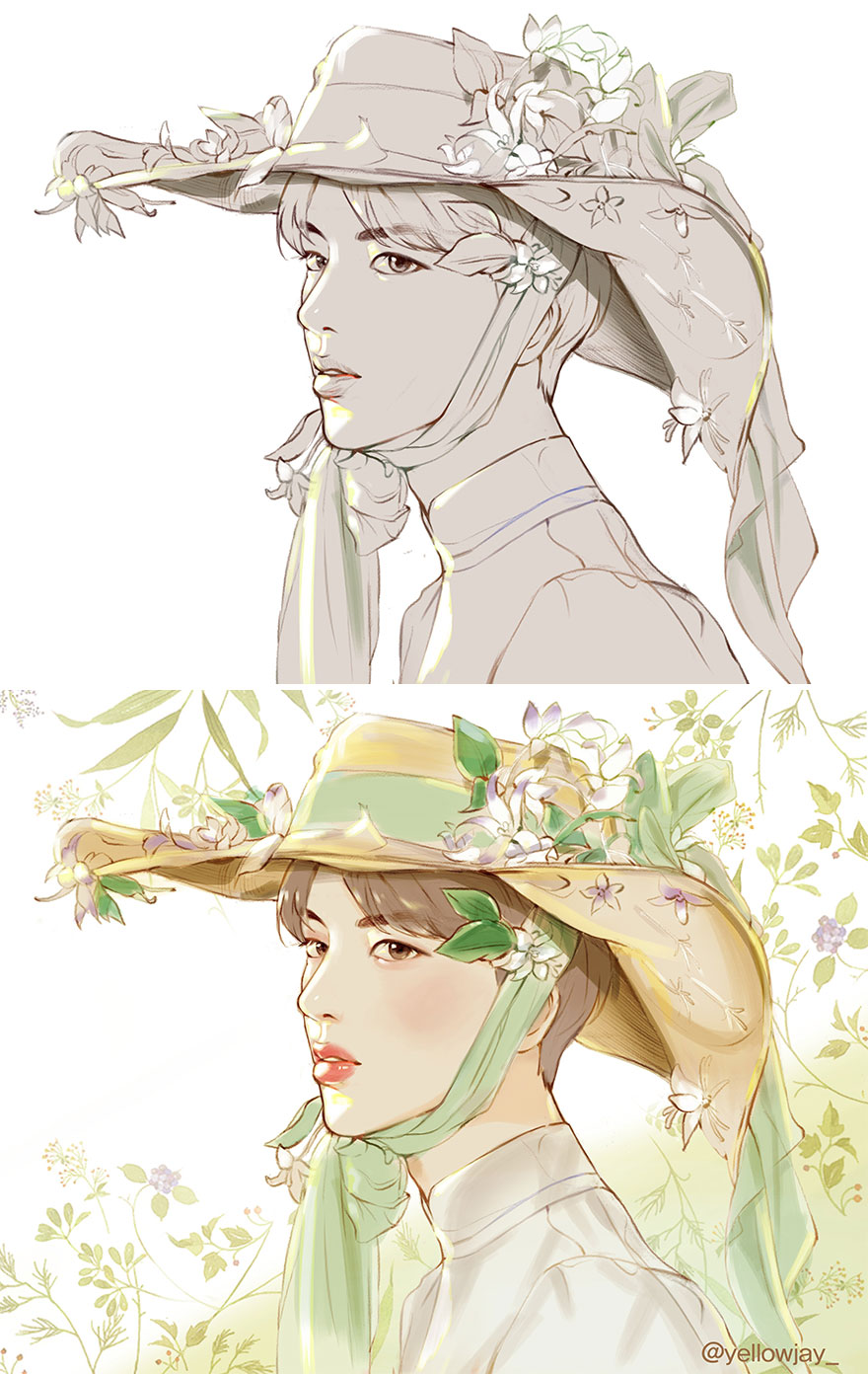 Sketch vs. Final Artwork