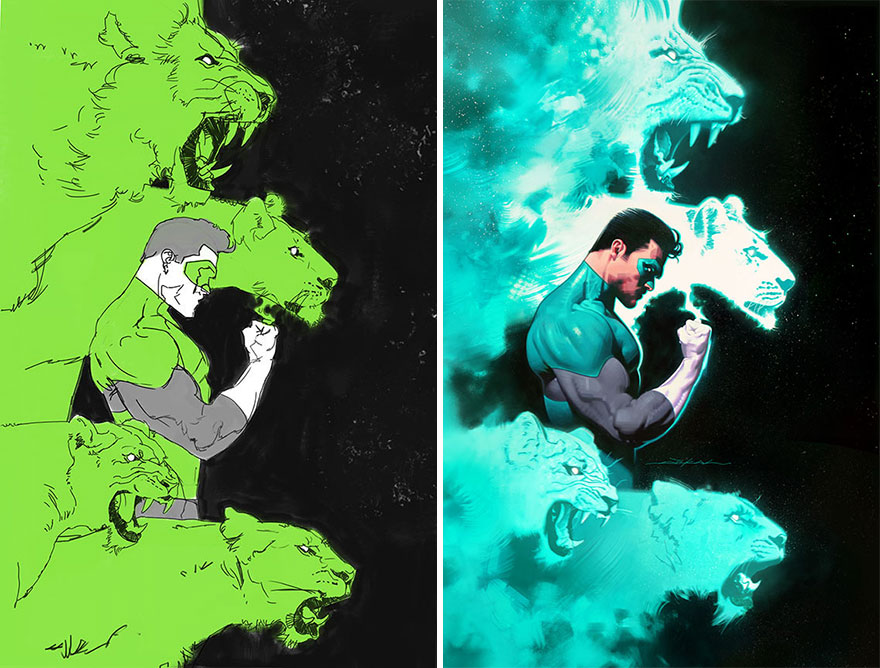 Sketch vs. Final Artwork