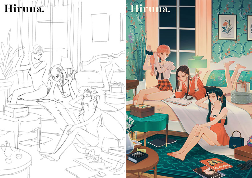 Sketch vs. Final Artwork