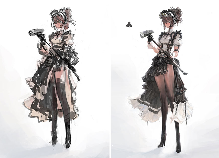 Sketch vs. Final Artwork